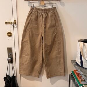 An Action A Day Light Brown Corduroy Wide Leg Pants
